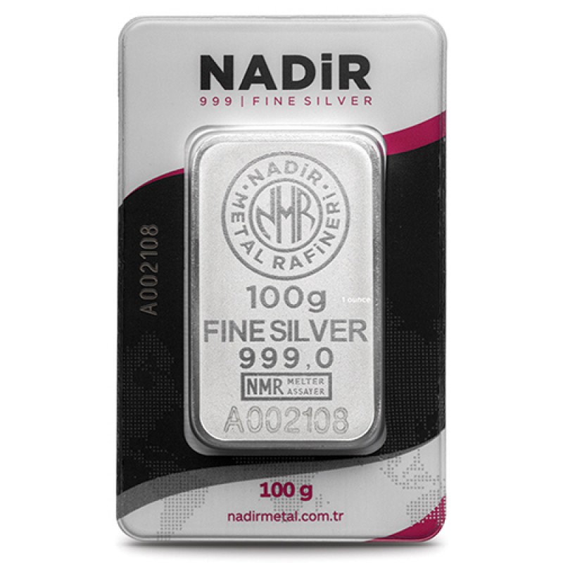 100 Gram Gümüş Külçe